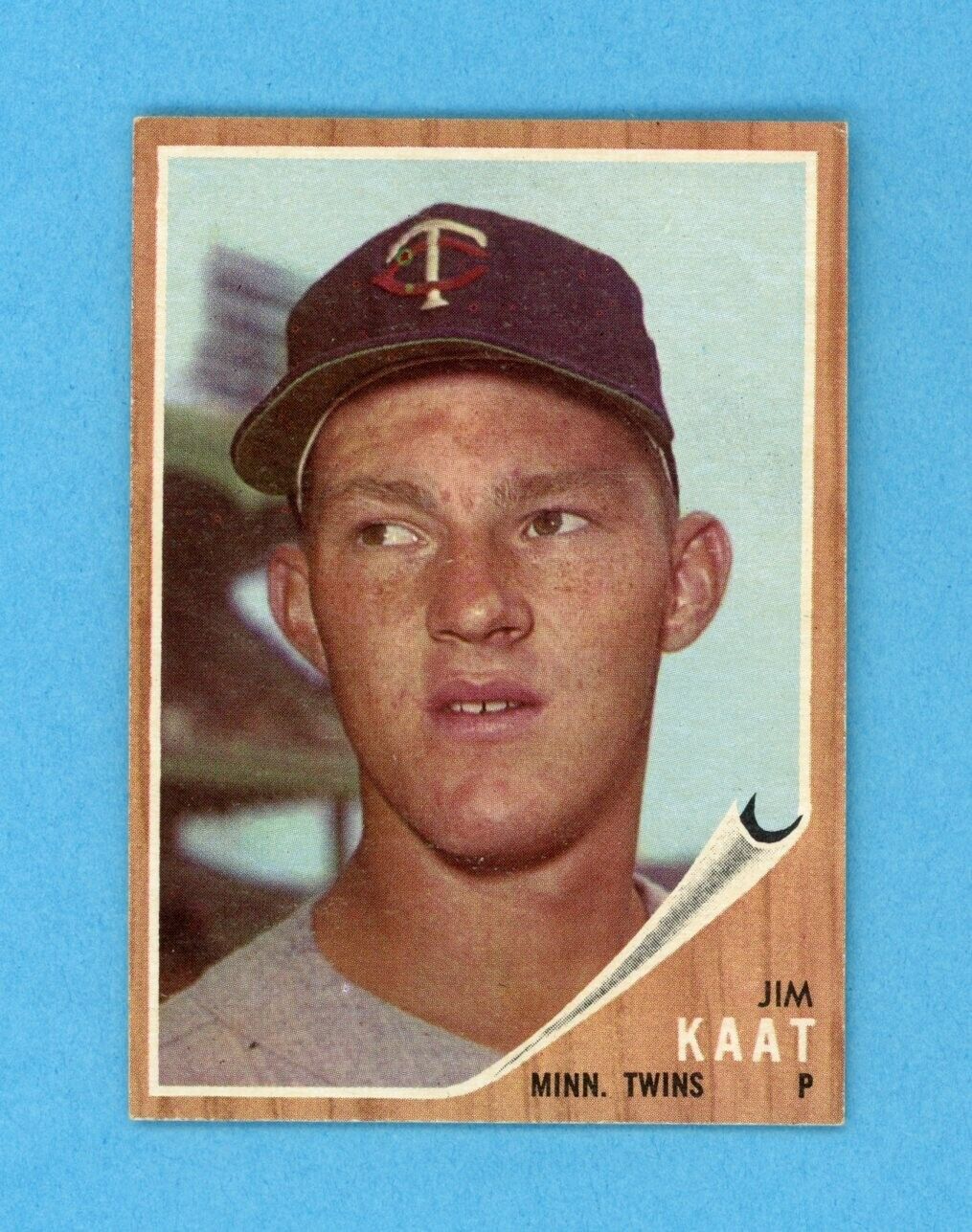 1962 Topps #21 Jim Kaat Minnesota Twins Baseball Card EX+ - Ex/Mt