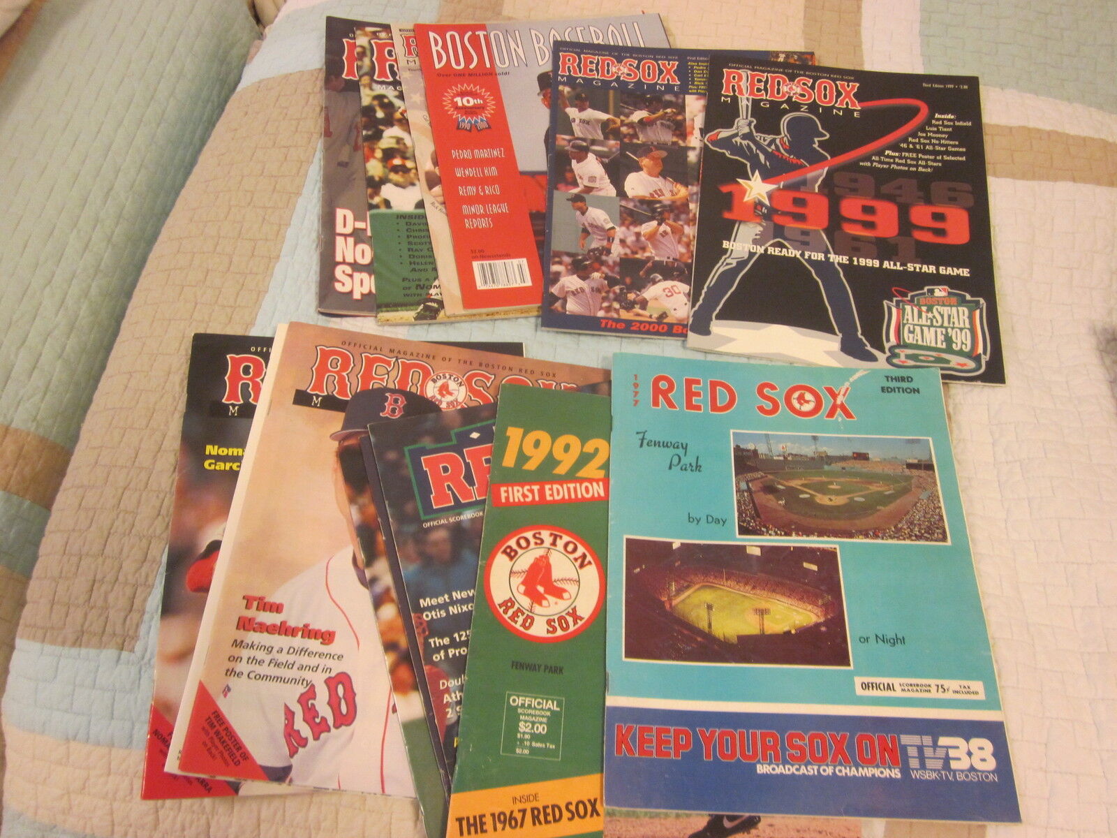 1977-2002 Boston Red Sox MLB Baseball Programs 14 Different EX+/EXMT