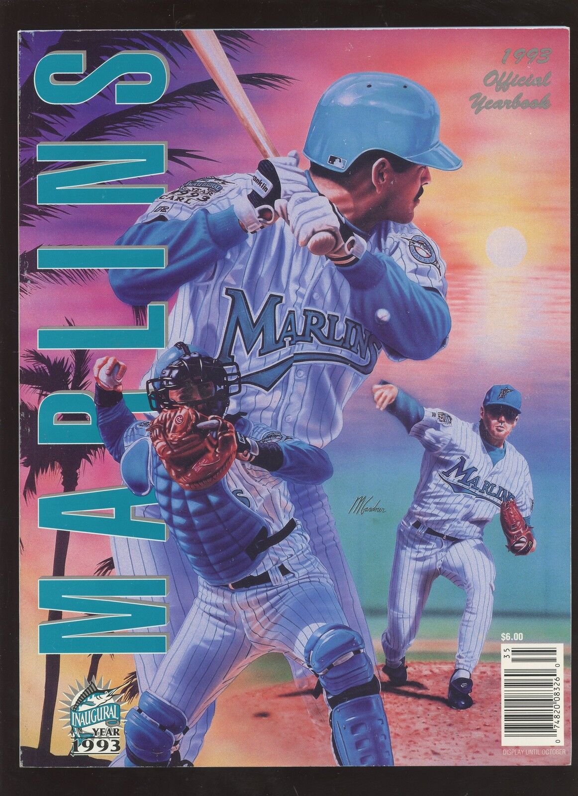 1993 1st Season Florida Marlins Baseball Yearbook NRMT