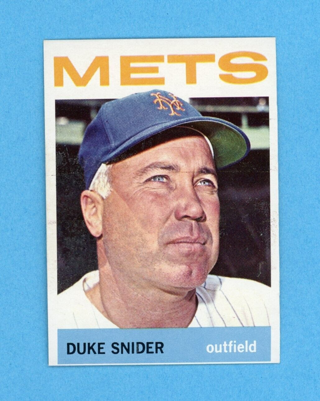 1964 Topps #155 Duke Snider New York Mets Baseball Card NM o/c twtrc prt ln