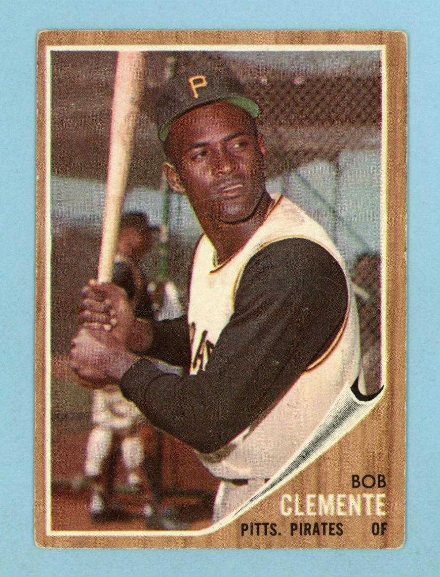 1962 Topps #10 Roberto Clemente Pittsburgh Pirates Baseball Card VG+