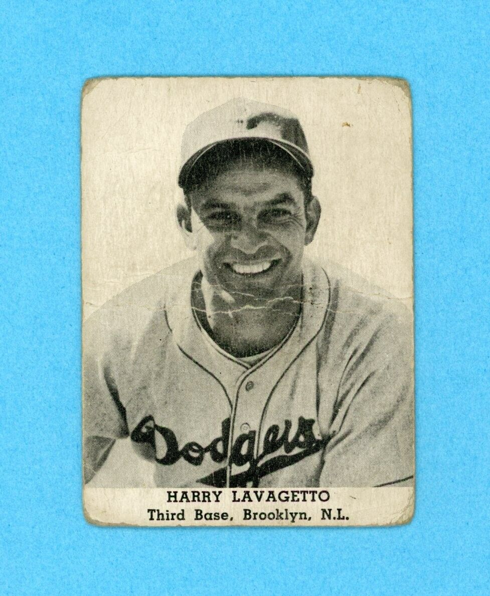 1947 Tip Top Bread Cookie Lavagetto Brooklyn Dodgers Baseball Card Low Grade