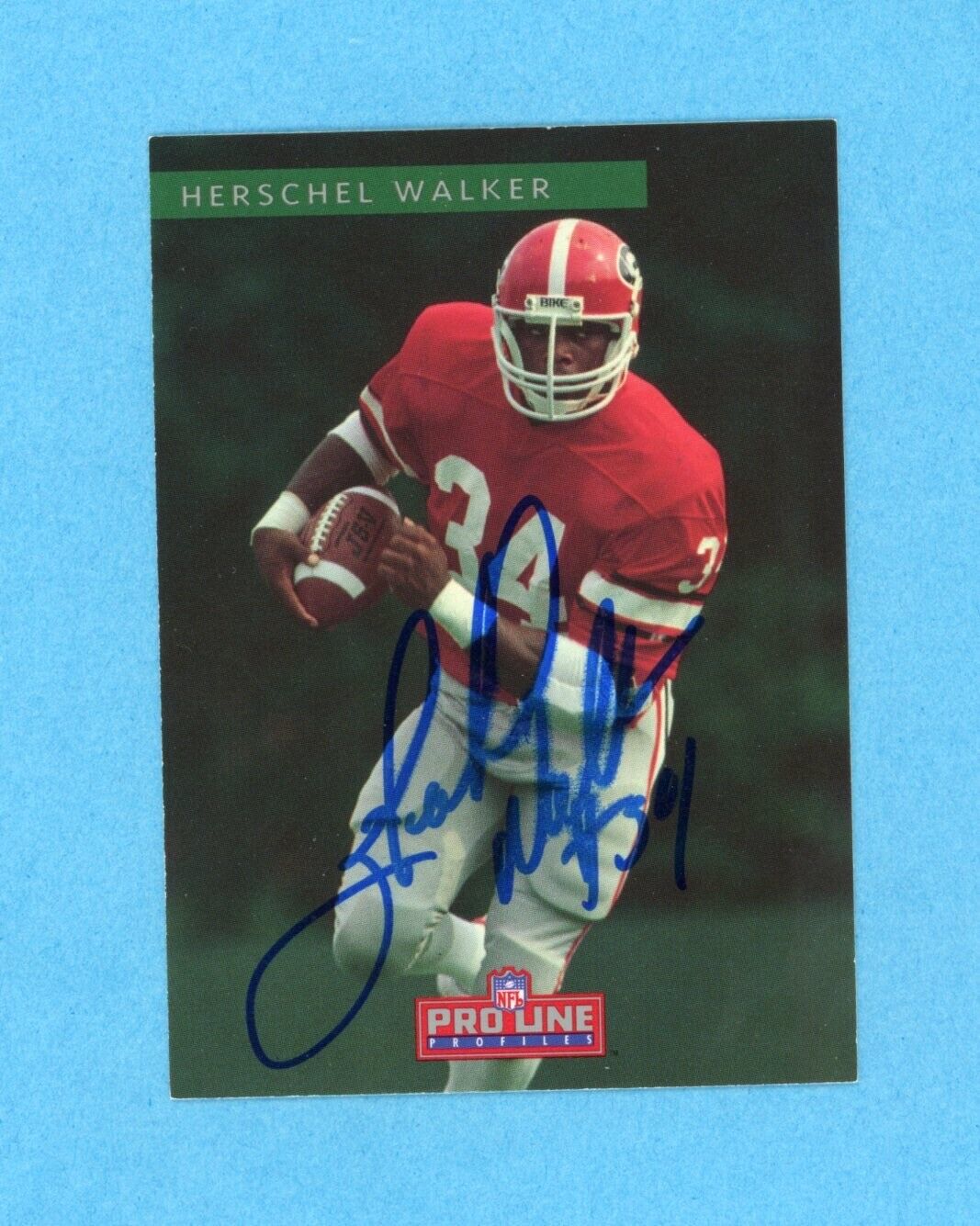 Herschel Walker 1993 Proline Card #595 • Auto with B&E Hologram