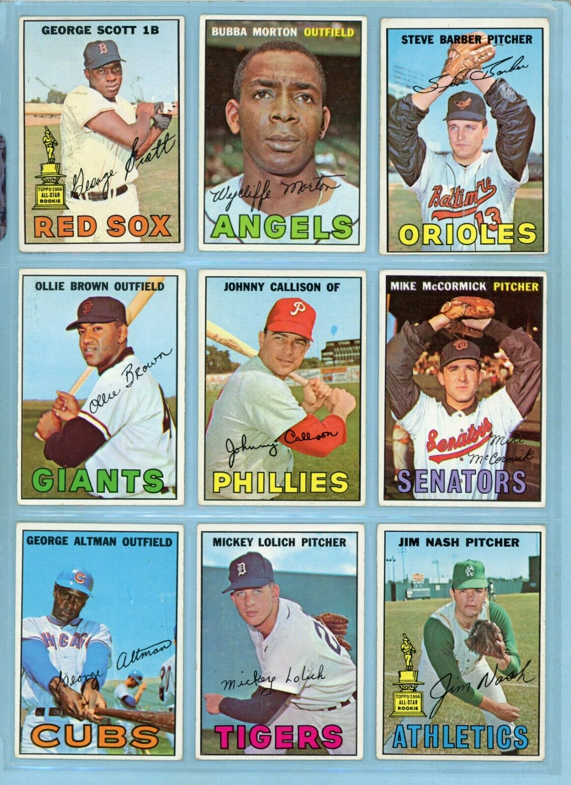 1967 Topps Starter Set Lot of 212 Different Baseball Cards Vg/Ex - EX