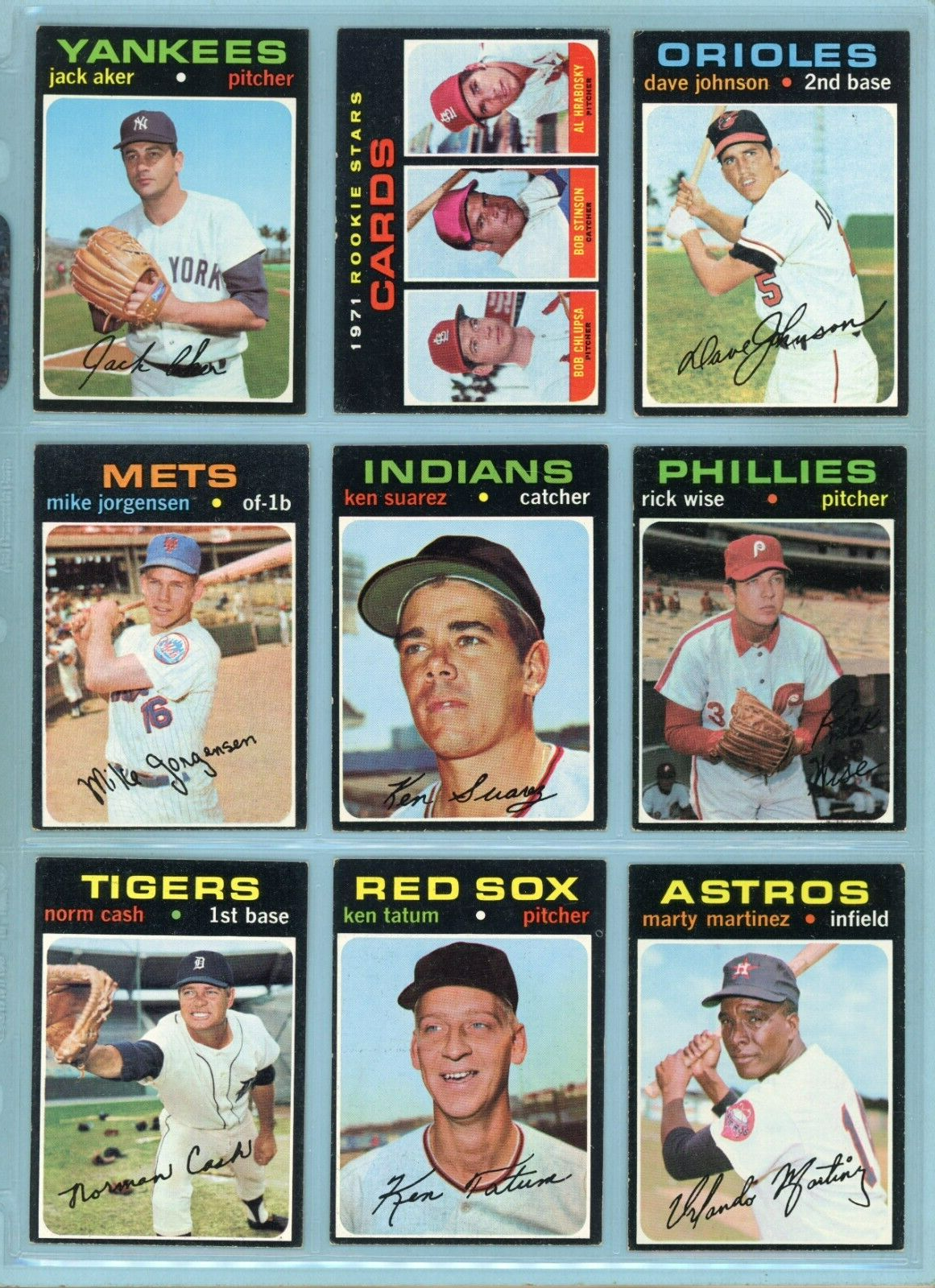 1971 Topps Starter Set Lot of 110 Different Semi-High Number Baseball Cards EX