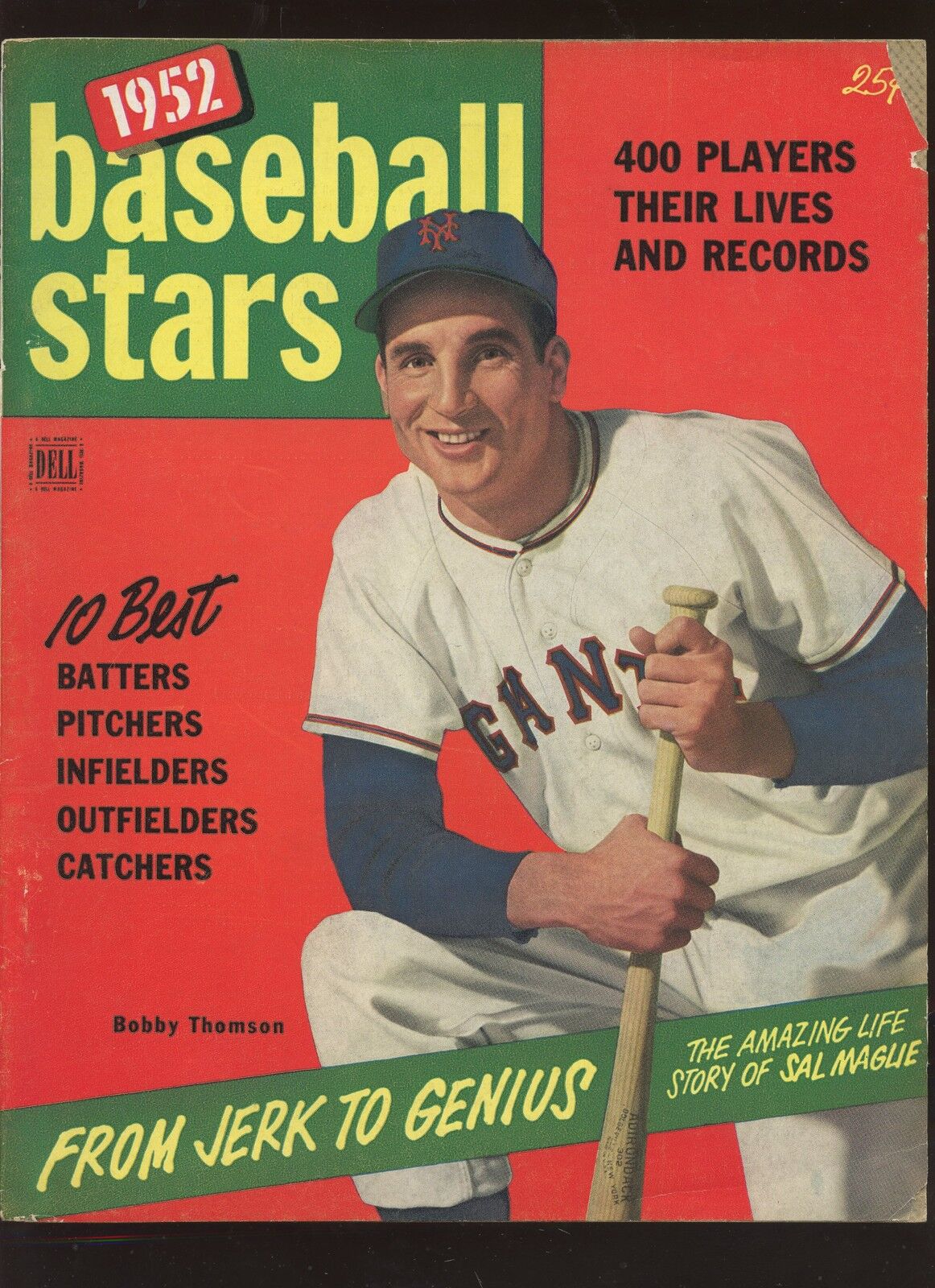 1952 Baseball Stars Complete Magazine With Bobby Thomson Front Cover