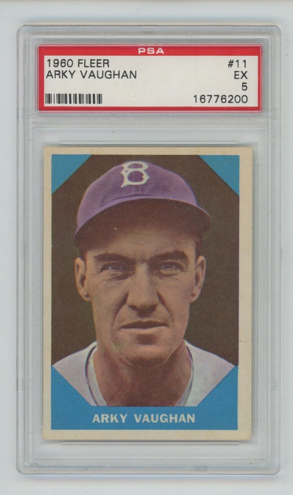 Arky Vaughan 1960 Fleer #11 • PSA 5 EX