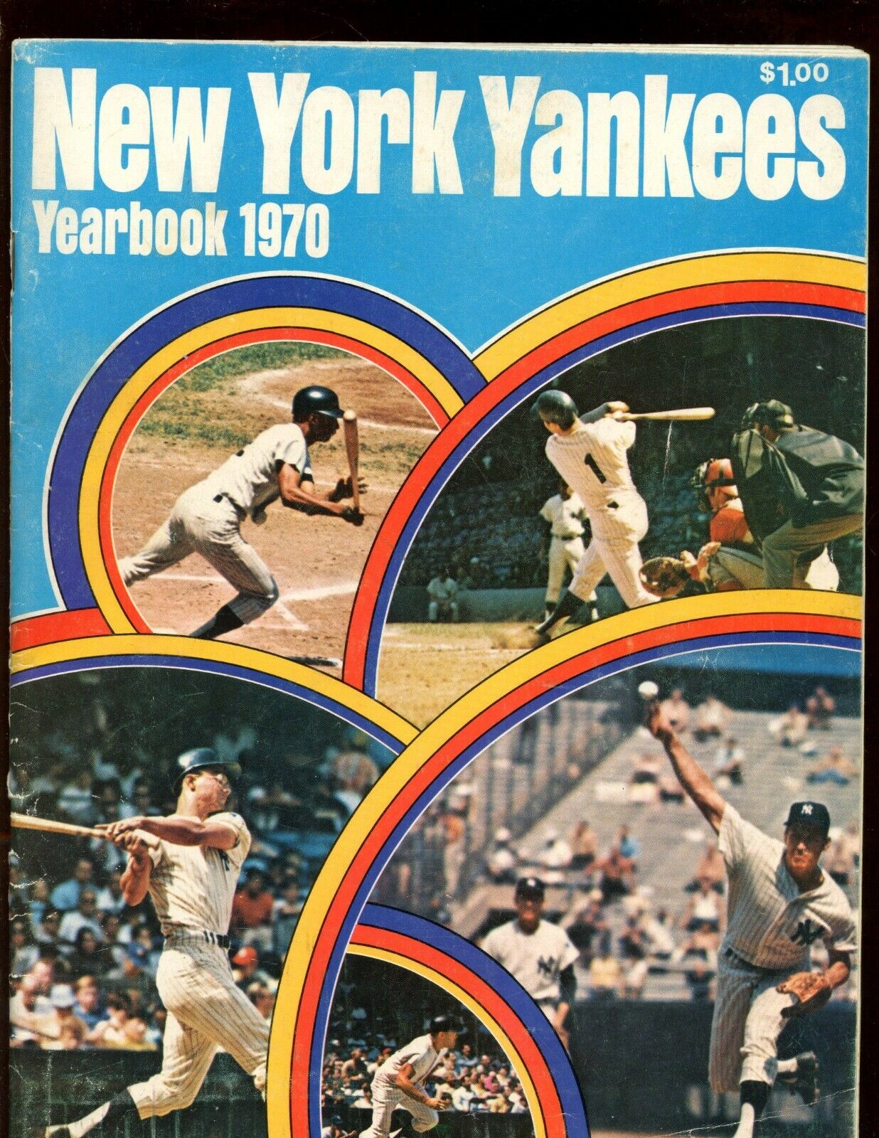 1970 New York Yankees Yearbook (April 1, roster) VG-EX 