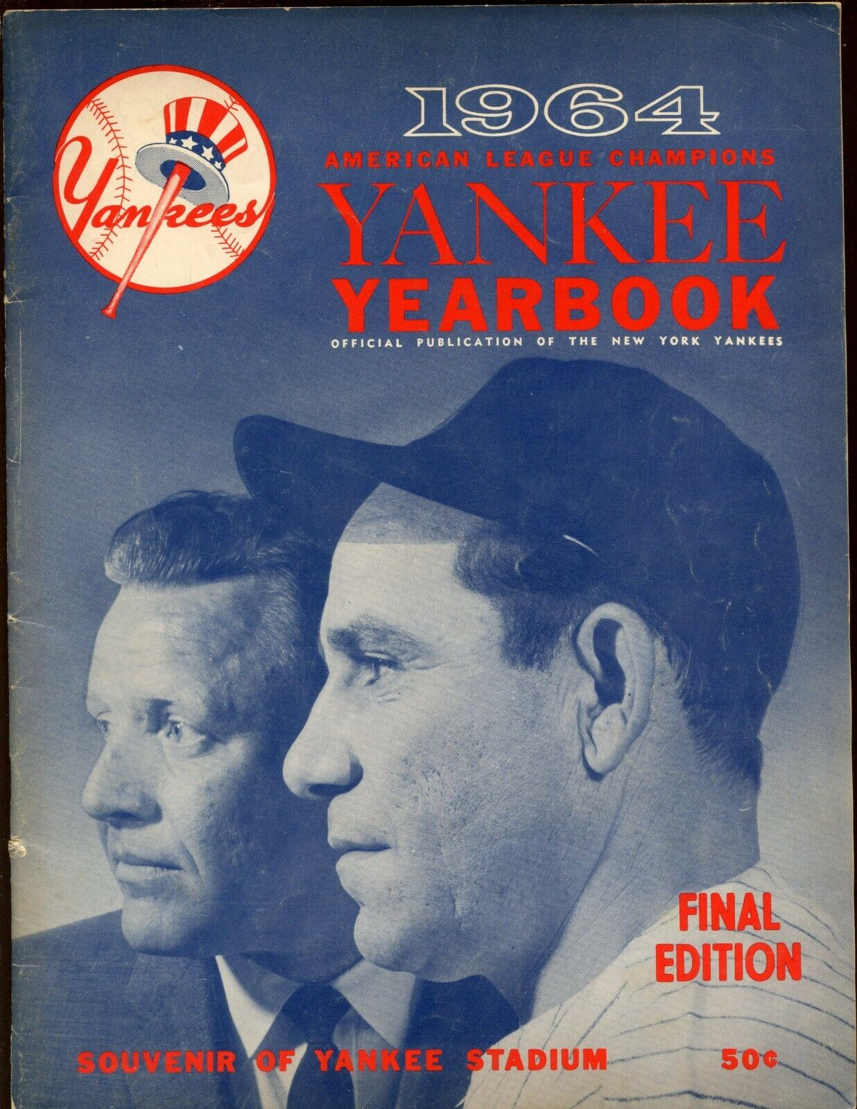 1964 New York Yankees Final Edition Yearbook EX