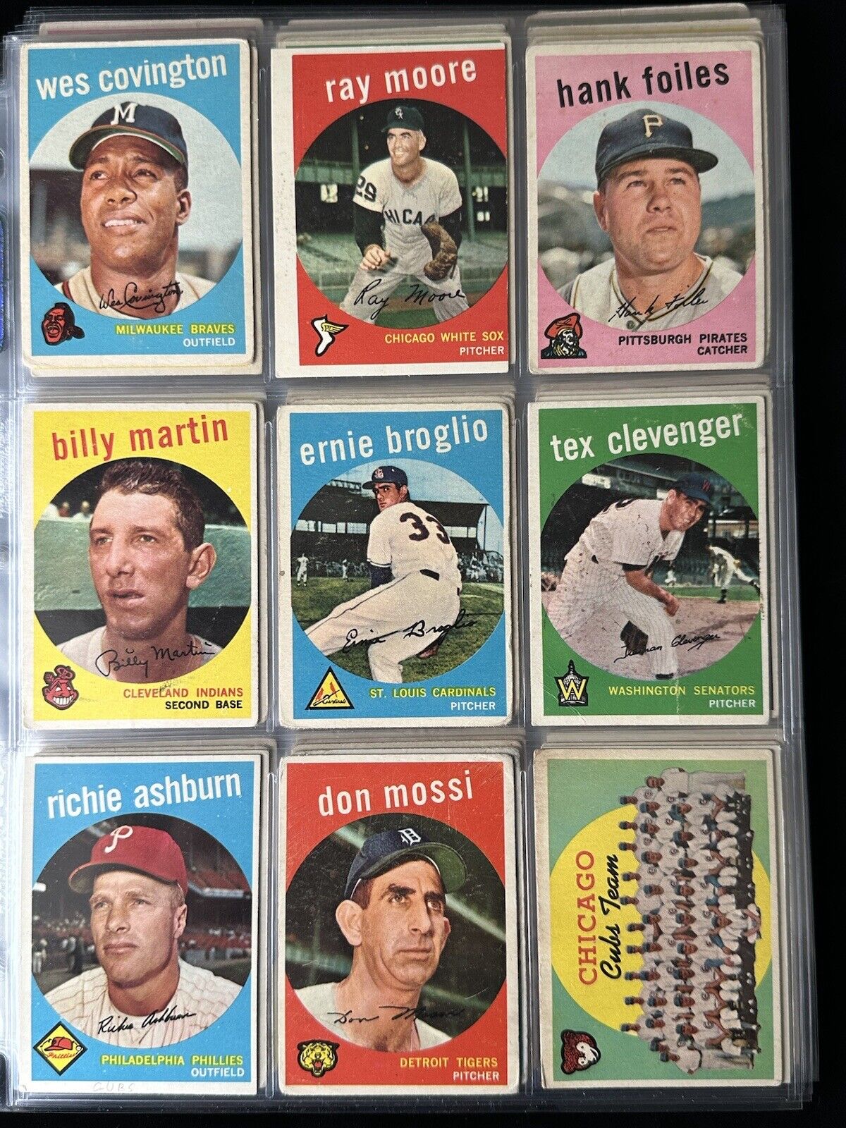 1959 Topps Starter Set Lot of 270 Diff. Baseball Cards w/ 15 HOFers- Low Grade