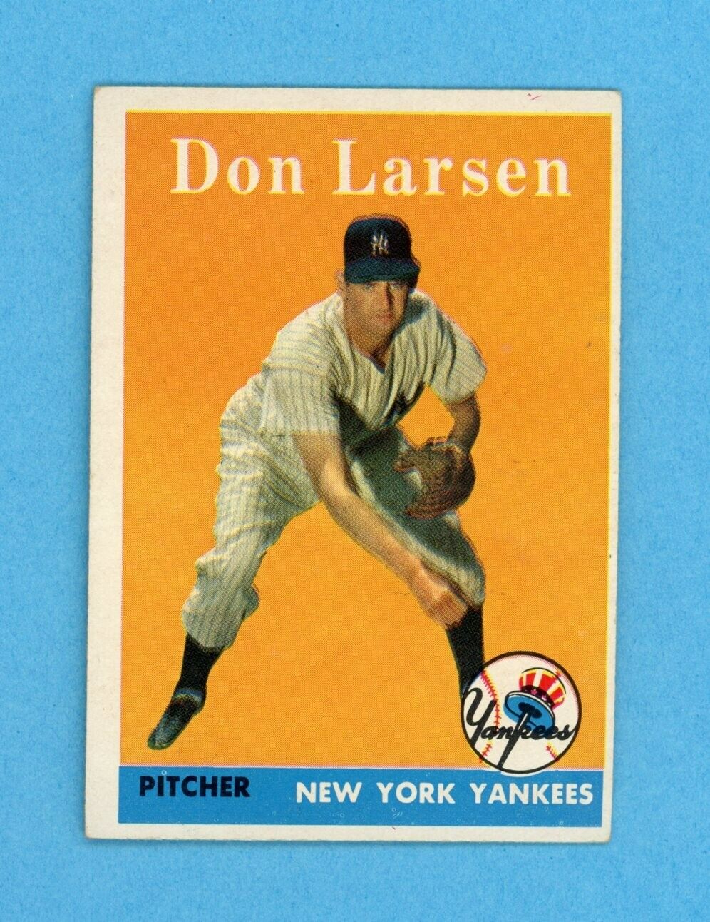 1958 Topps #161 Don Larsen New York Yankees Baseball Card EX o/c