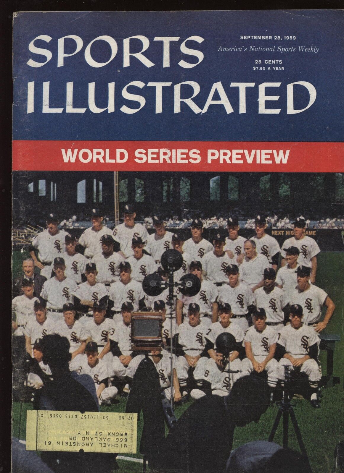 September 28th 1959 Sports Illustrated World Series Preview Issue EX
