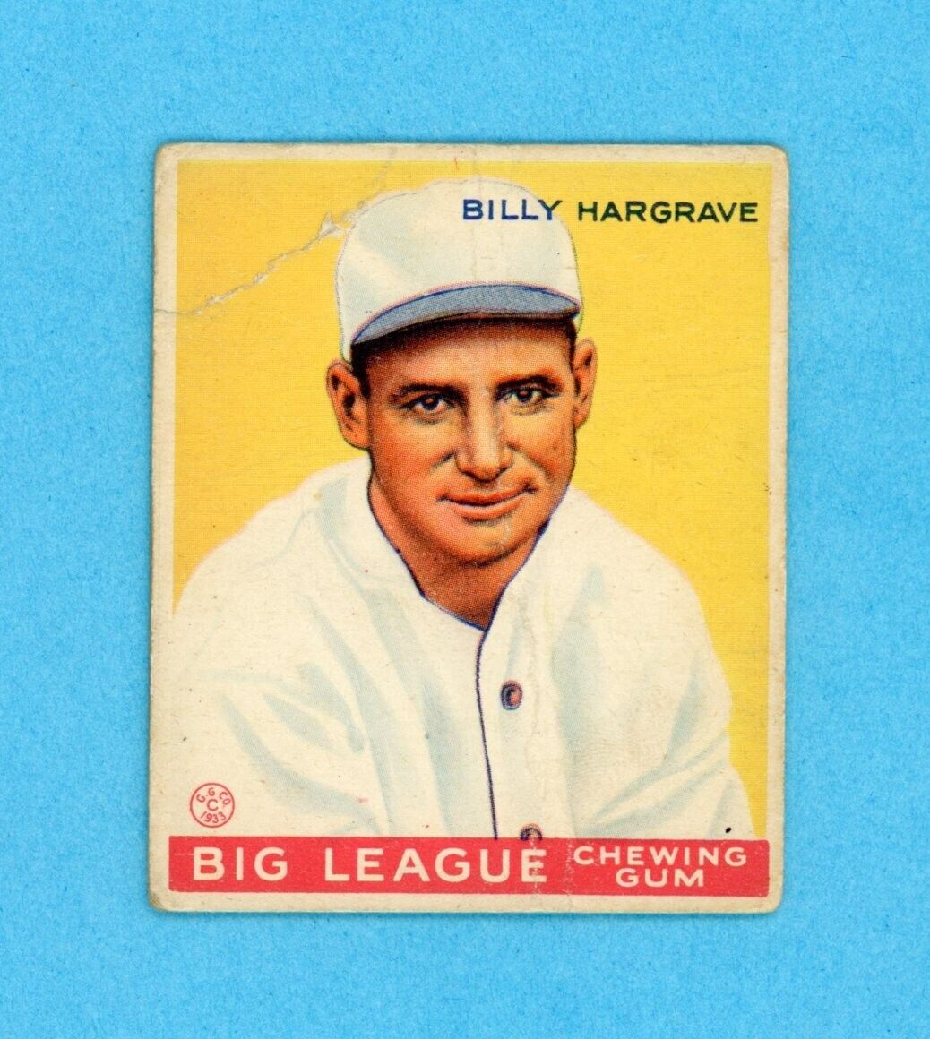 1933 Goudey #172 Billy Hargrave Boston Braves Baseball Card Low Grade