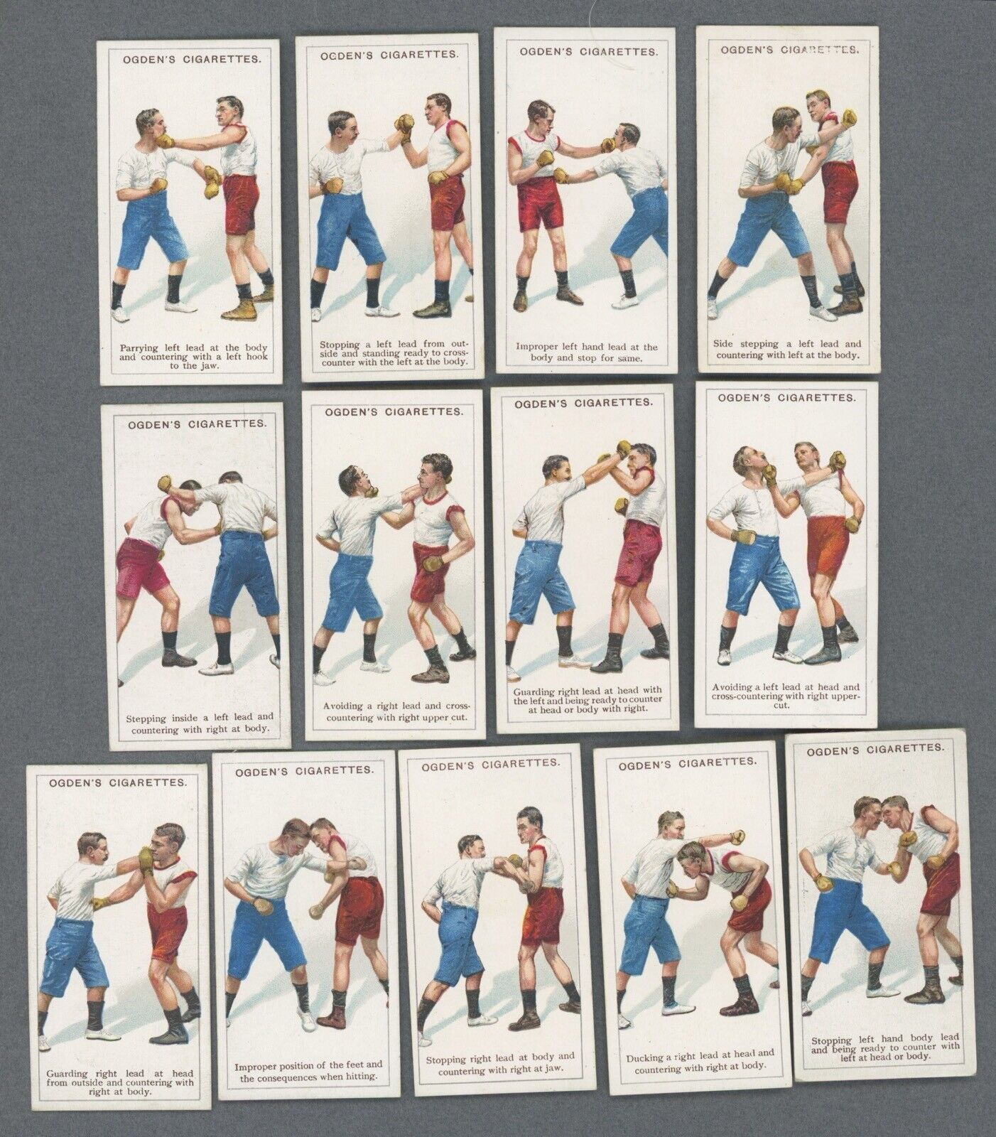 1914 Ogden's Boxing Complete Tobacco Card Set of 25 ex-mt