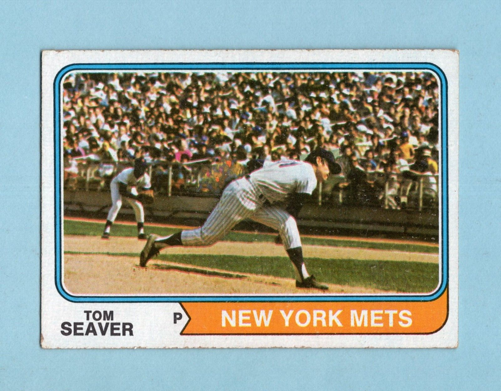 1974 Topps #80 Tom Seaver New York Mets Baseball Card EX prt isu bk