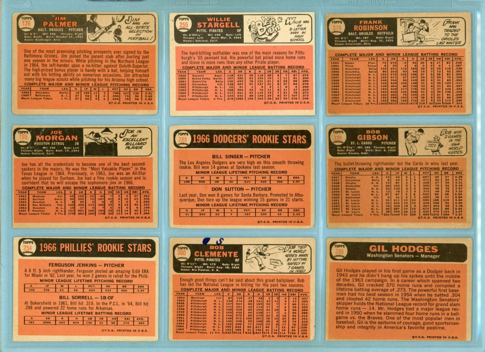 1966 Topps Lot of 21 Different Hall of Famer Baseball Cards Low Grade