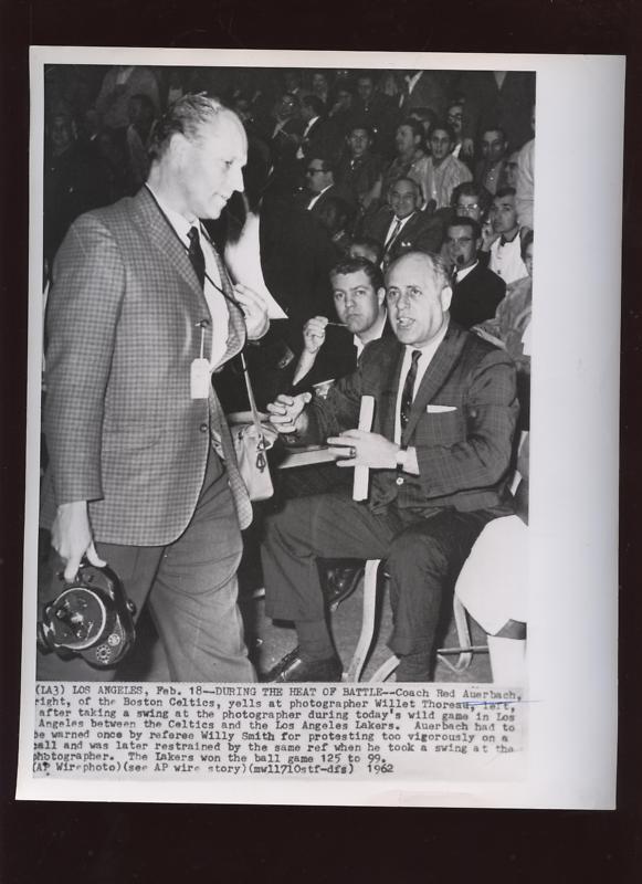 Original 1962 Red Auerbach Celtics Coach Wire Photo