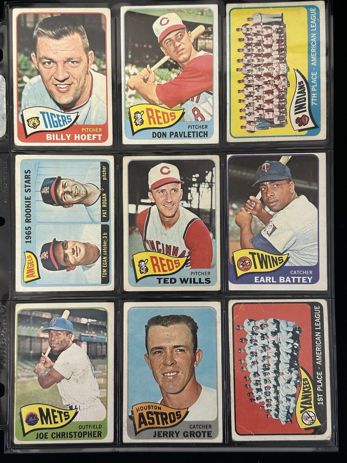 Lot of 162 Different 1965 Topps Baseball Cards w/ HOFers & High #’s - Low Grade