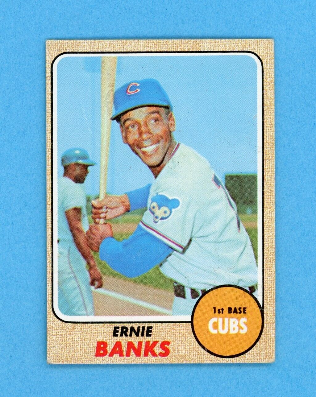 1968 Topps #355 Ernie Banks Chicago Cubs Baseball Card Vg/Ex flwc bra