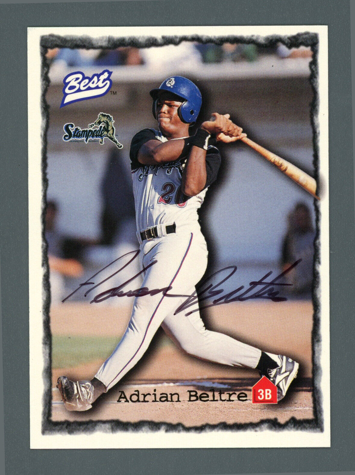 Adrian Beltre Signed 1997 Best Savannah Stampede Card #11 Auto with B&E Hologram