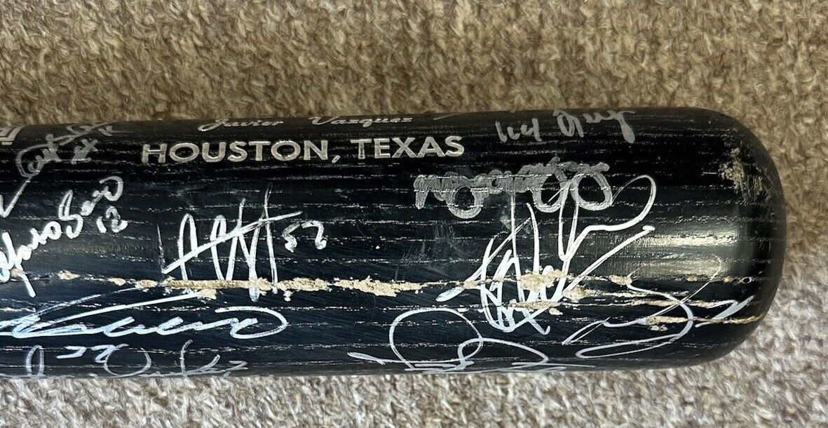 2004 A.L. All-Stars TEAM SIGNED 34” Bat 27 sigs w/ Jeter Mariano Ichiro Ortiz  +