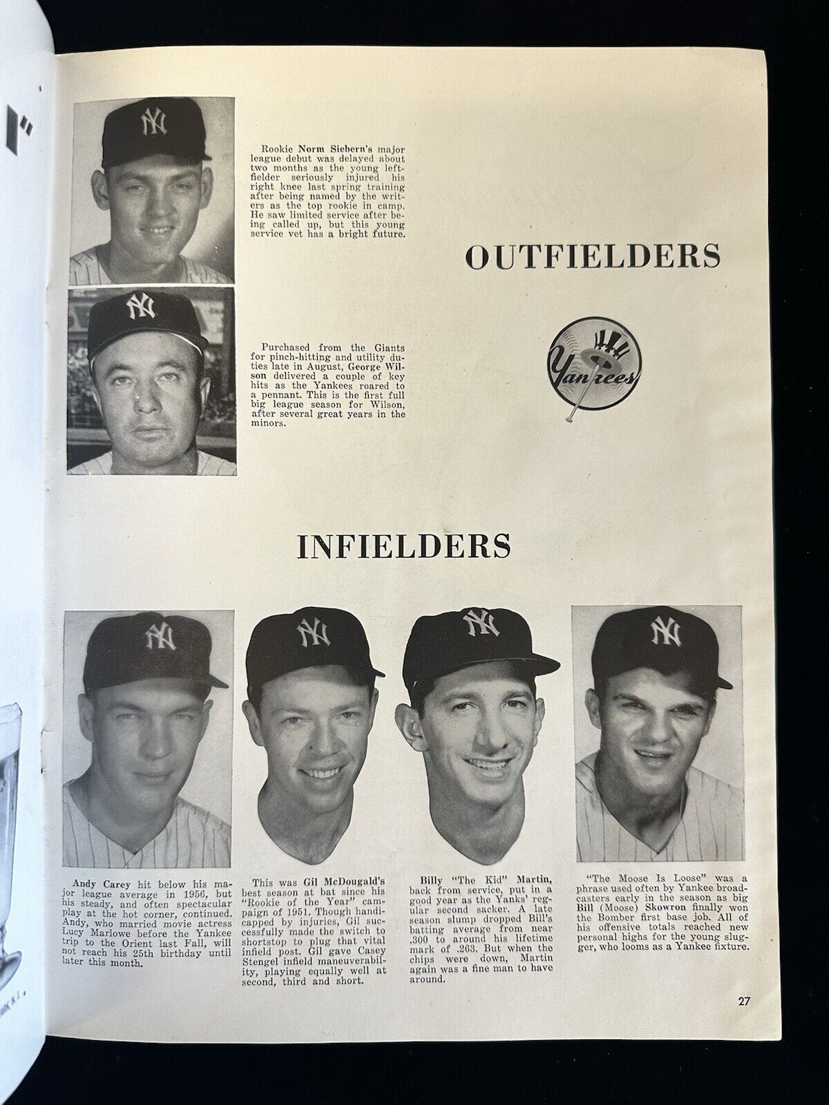 1956 Dodgers World Series Program vs Yankees - EX scored Game 1 - J. Robinson HR