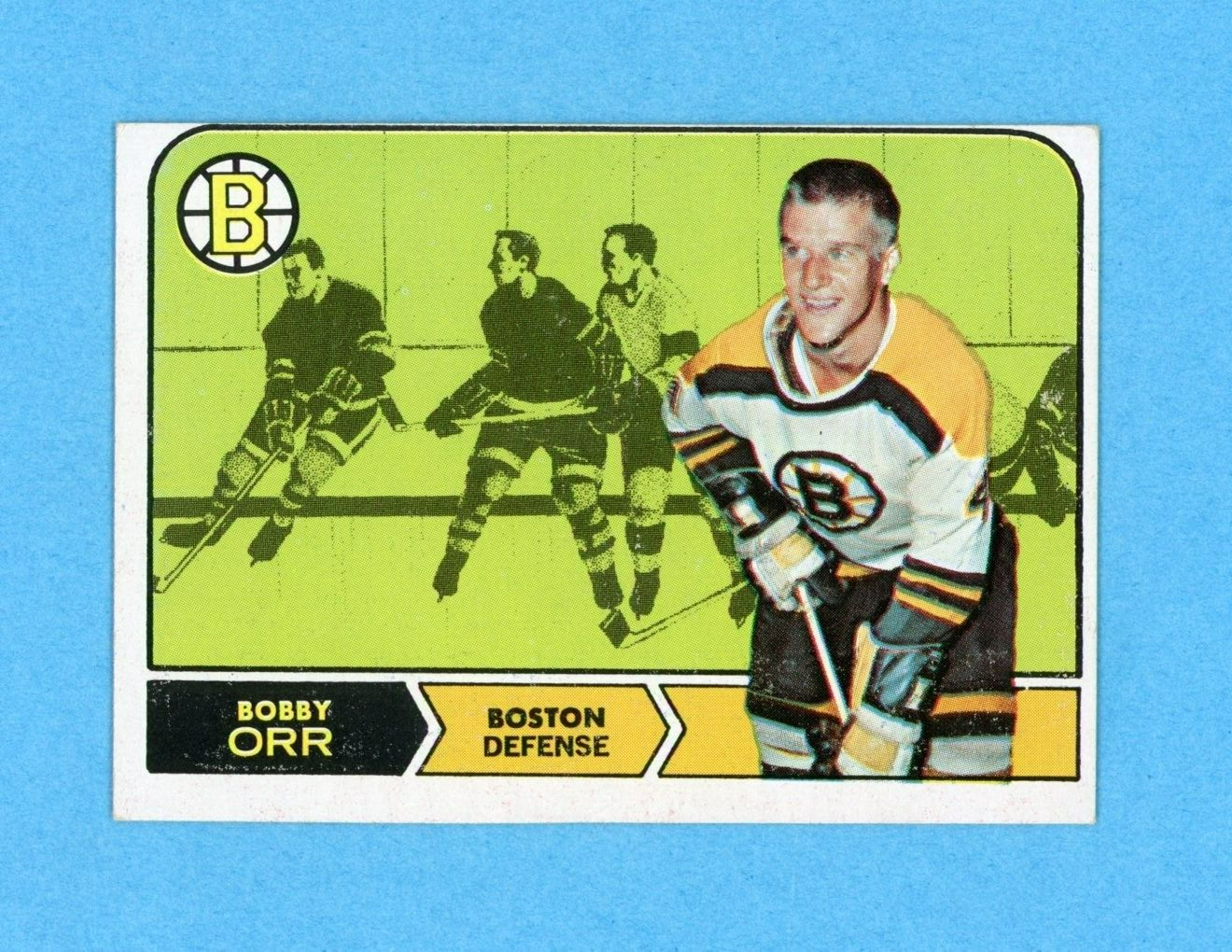 1968-69 Topps #2 Bobby Orr Boston Bruins Hockey Card EX+ - Ex/Mt o/c