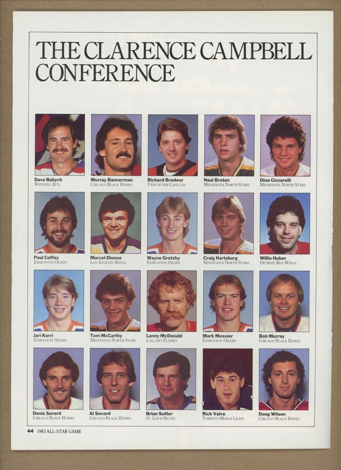 35th NHL All-Star Game Program 1983 • VG-EX