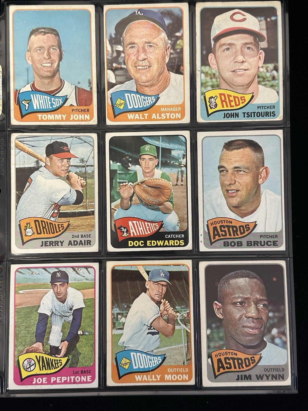 Lot of 162 Different 1965 Topps Baseball Cards w/ HOFers & High #’s - Low Grade