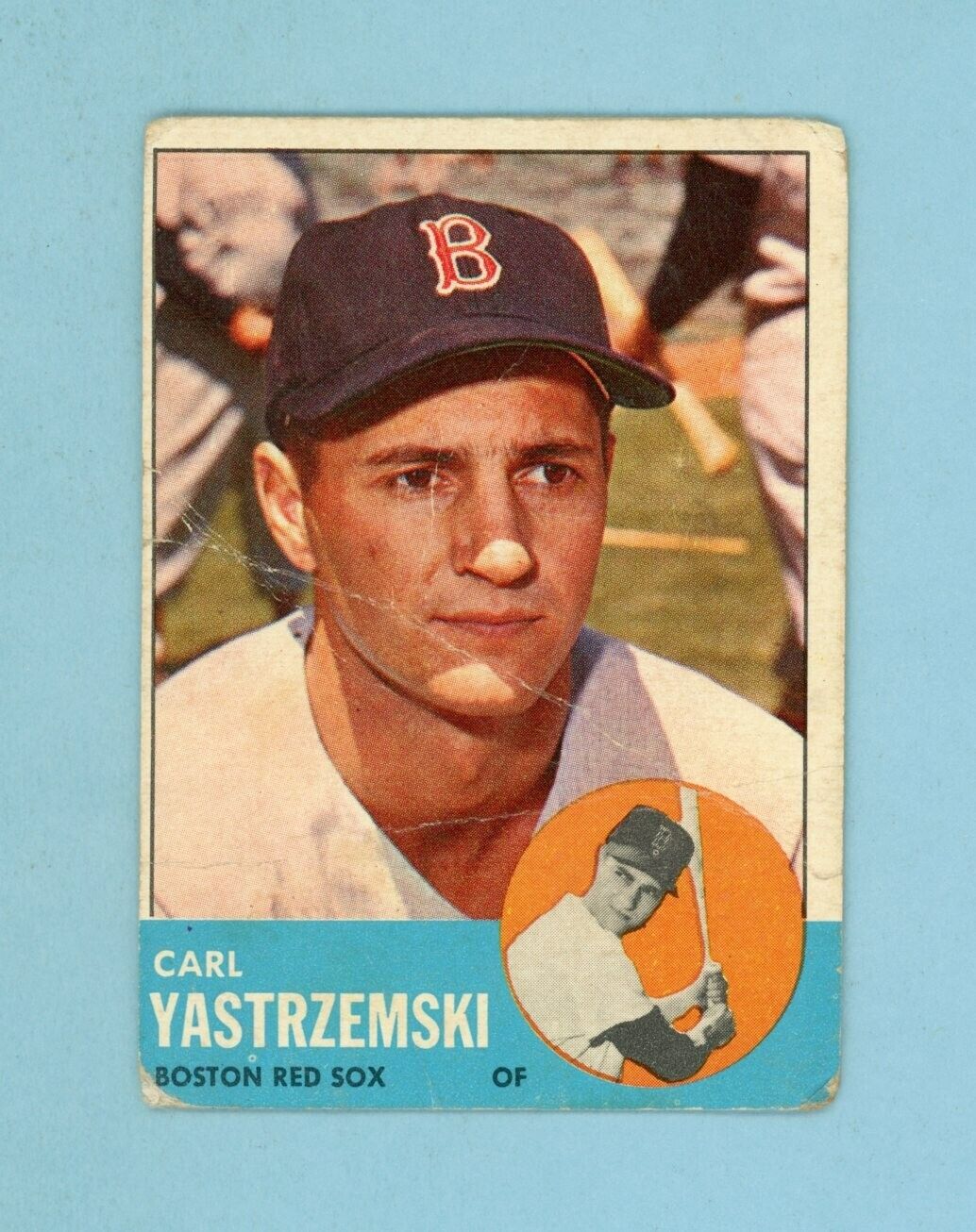 1963 Topps #115 Carl Yastrzemski Boston Red Sox Baseball Card Low Grade