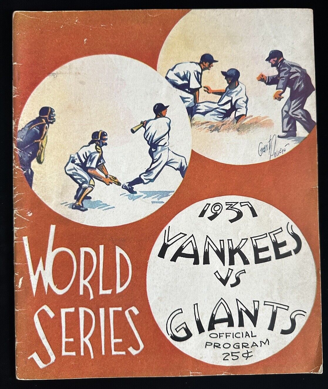 1937 NY Giants World Series Program vs NY Yankees Scored @ Polo Grounds Game 3