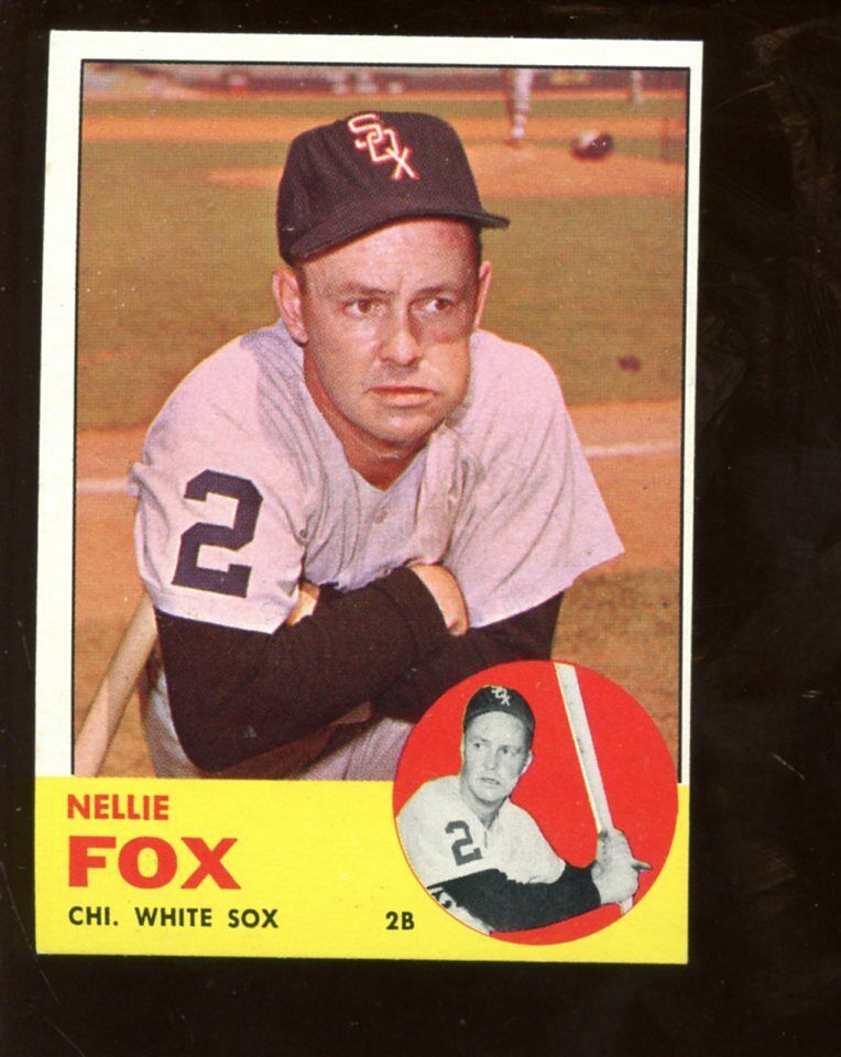 1963 Topps Baseball Card HIGH #525 Nellie Fox NRMT