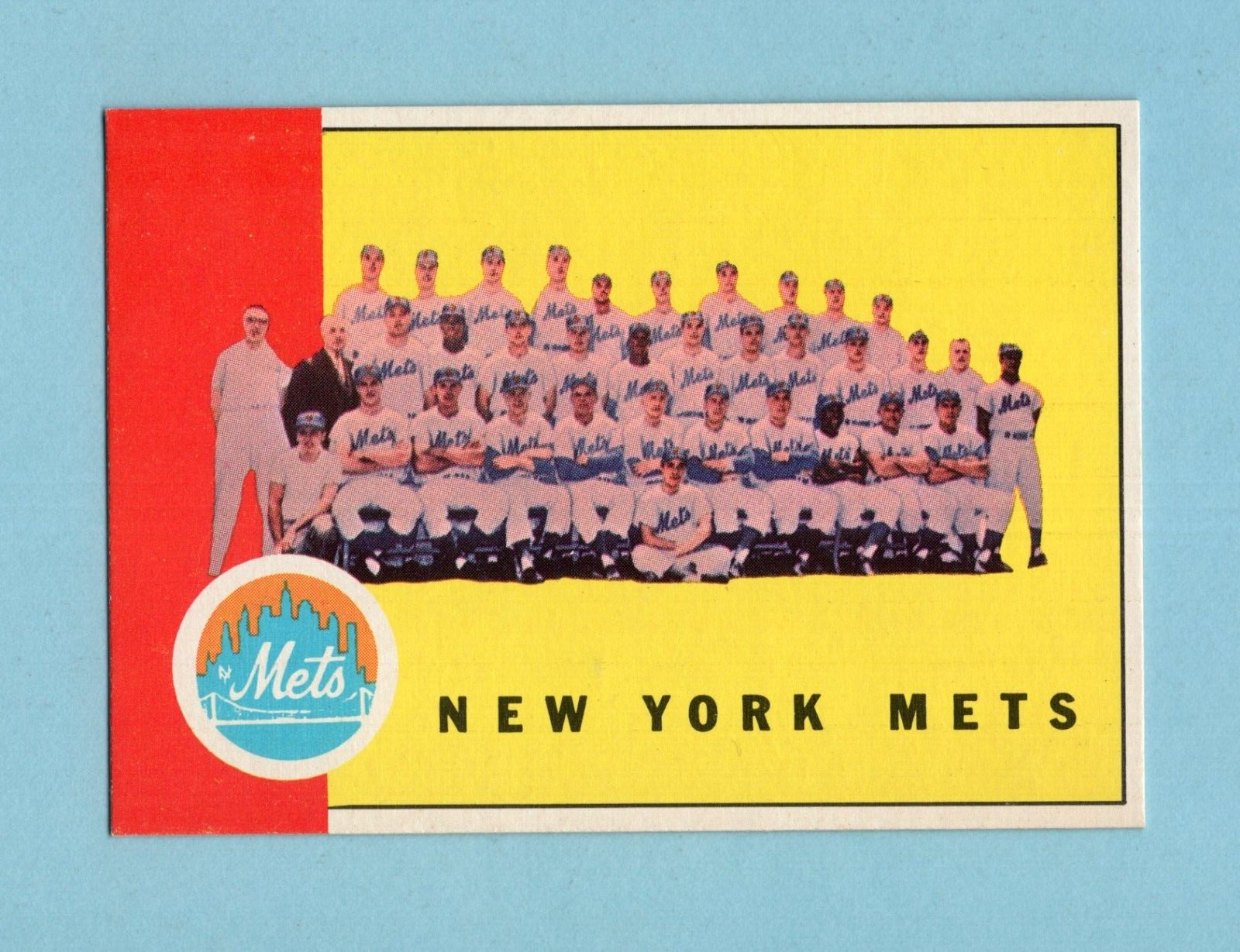 1963 Topps #473 New York Mets Team Semi-High Number Baseball Card NM