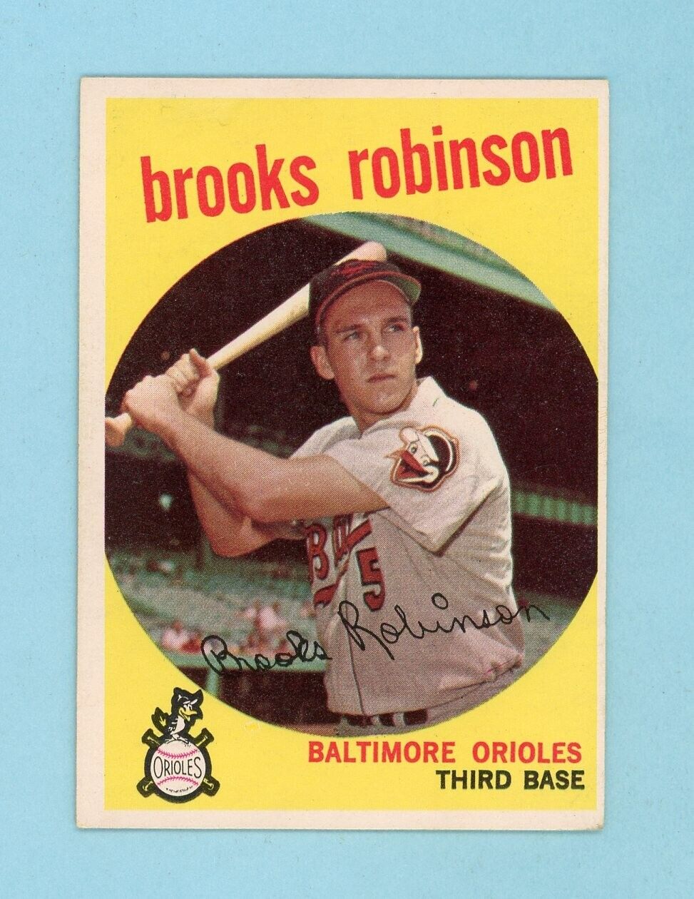 1959 Topps #439 Brooks Robinson Baltimore Orioles Baseball Card EX-EX++