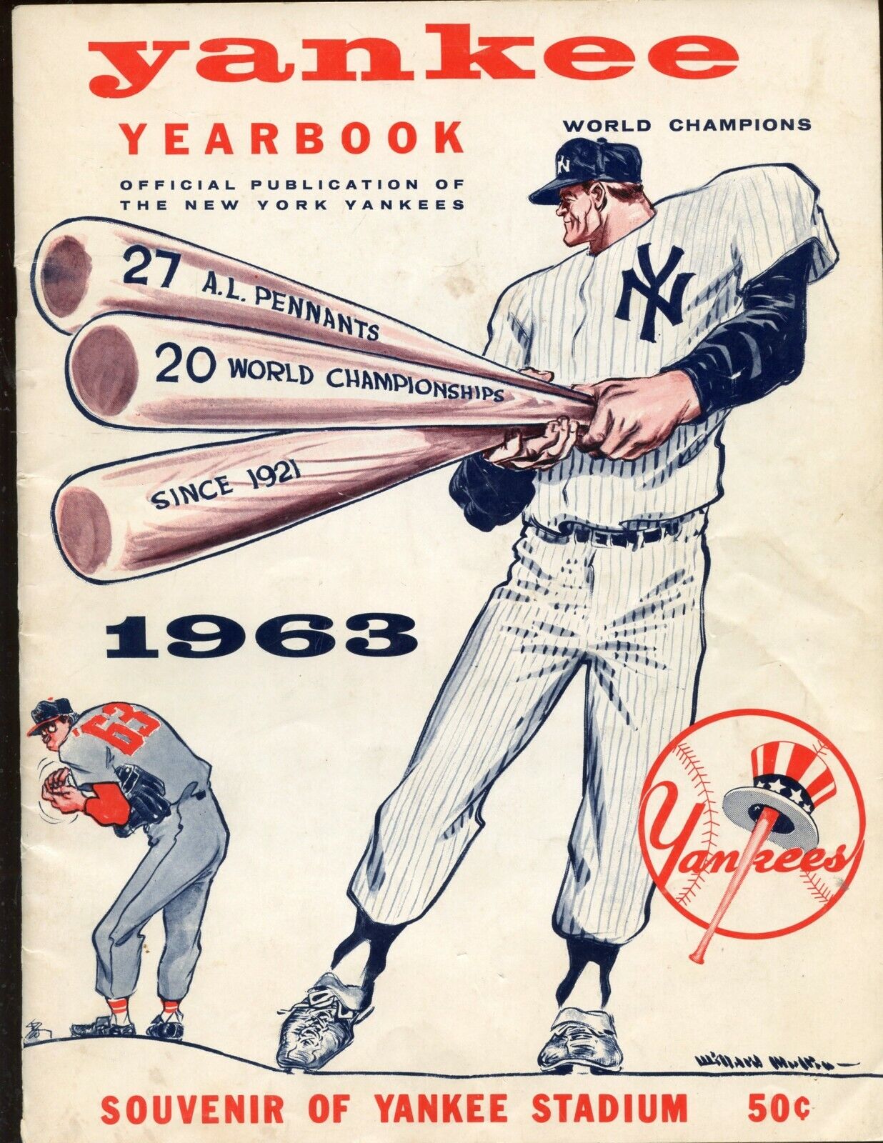 1963 New York Yankees Yearbook VG-EX