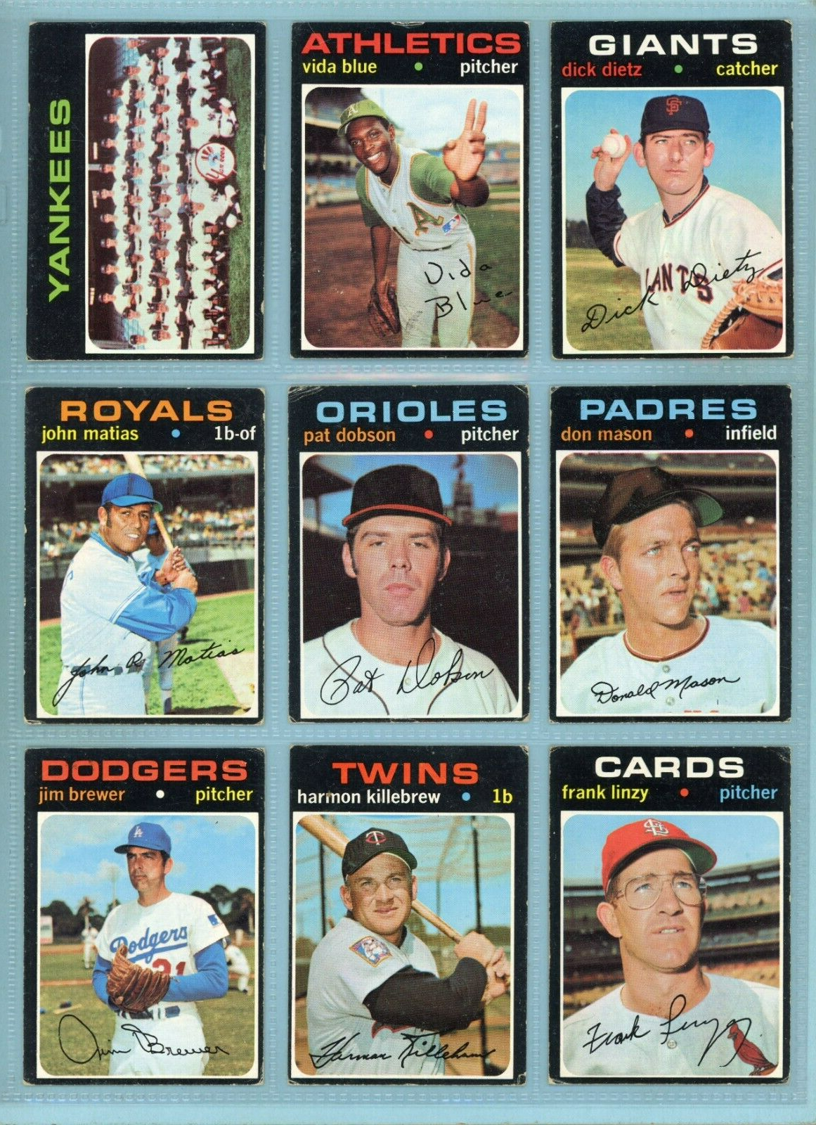 1971 Topps Starter Set Lot of 116 Diff Semi-High Number Baseball Cards VG - VG+