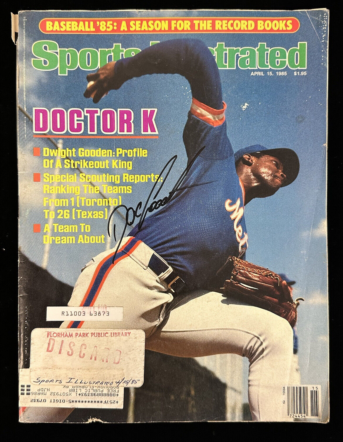 April 18, 1985 Dwight Gooden Mets SIGNED Sports Illustrated Magazine w/ hologram