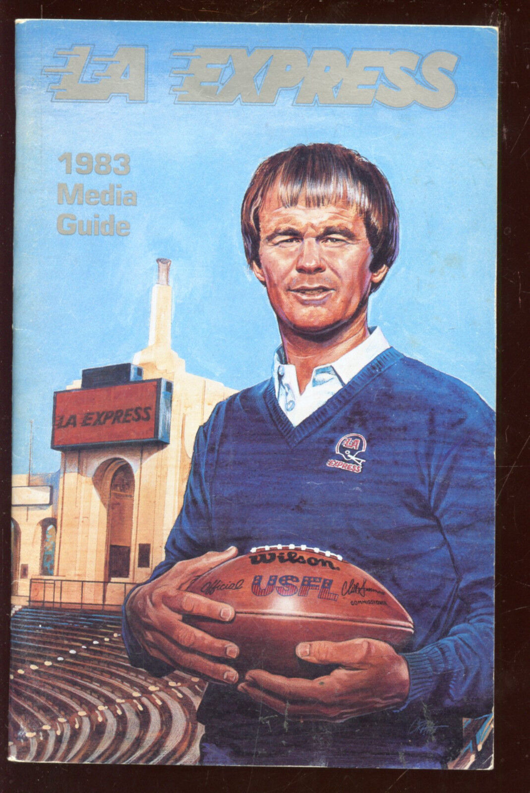 1983 USFL Football Los Angeles Express Media Guide EX