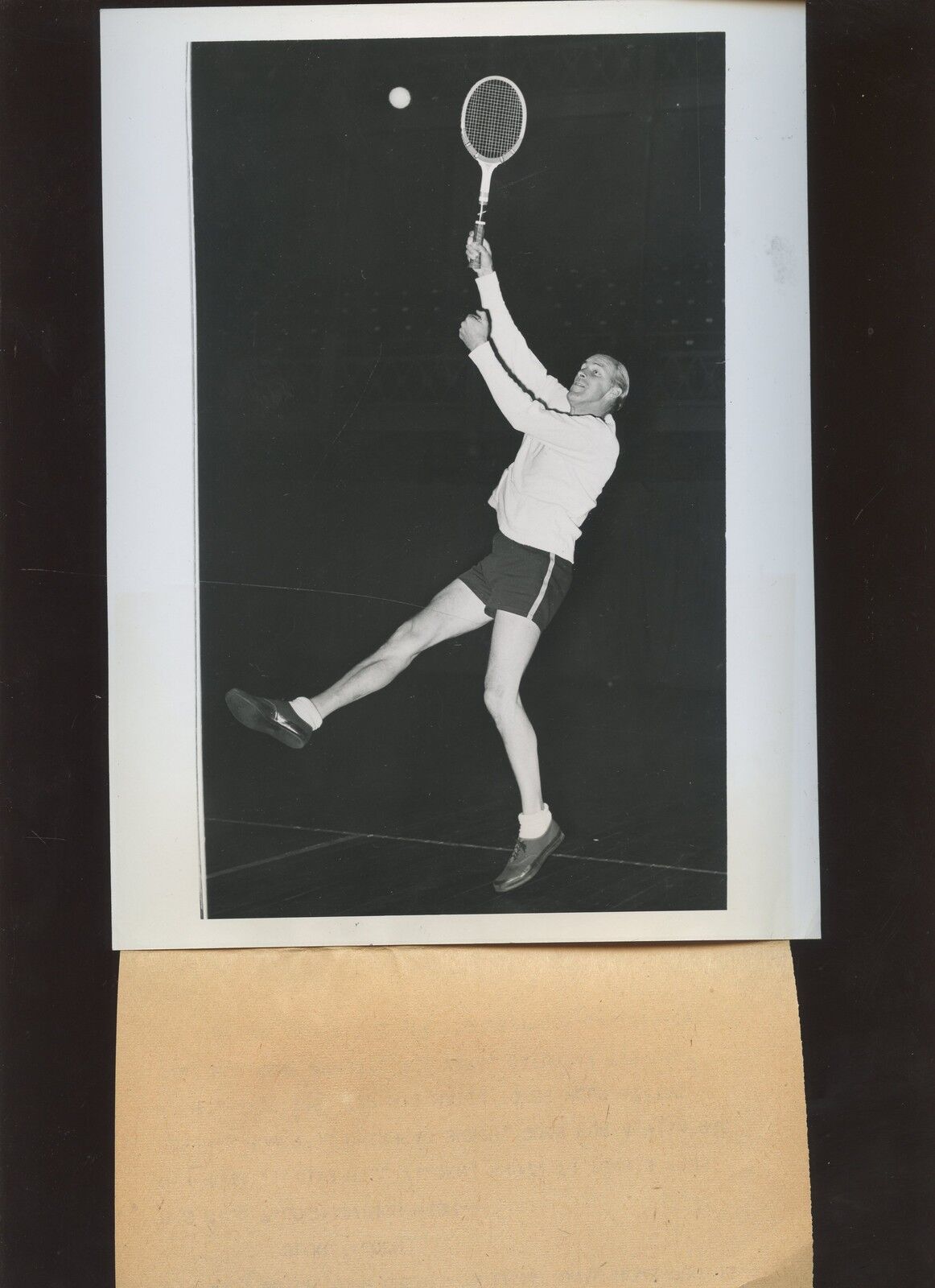 Original Feb 13 1945 Bill Tilden Swings High Tennis Wire Photo