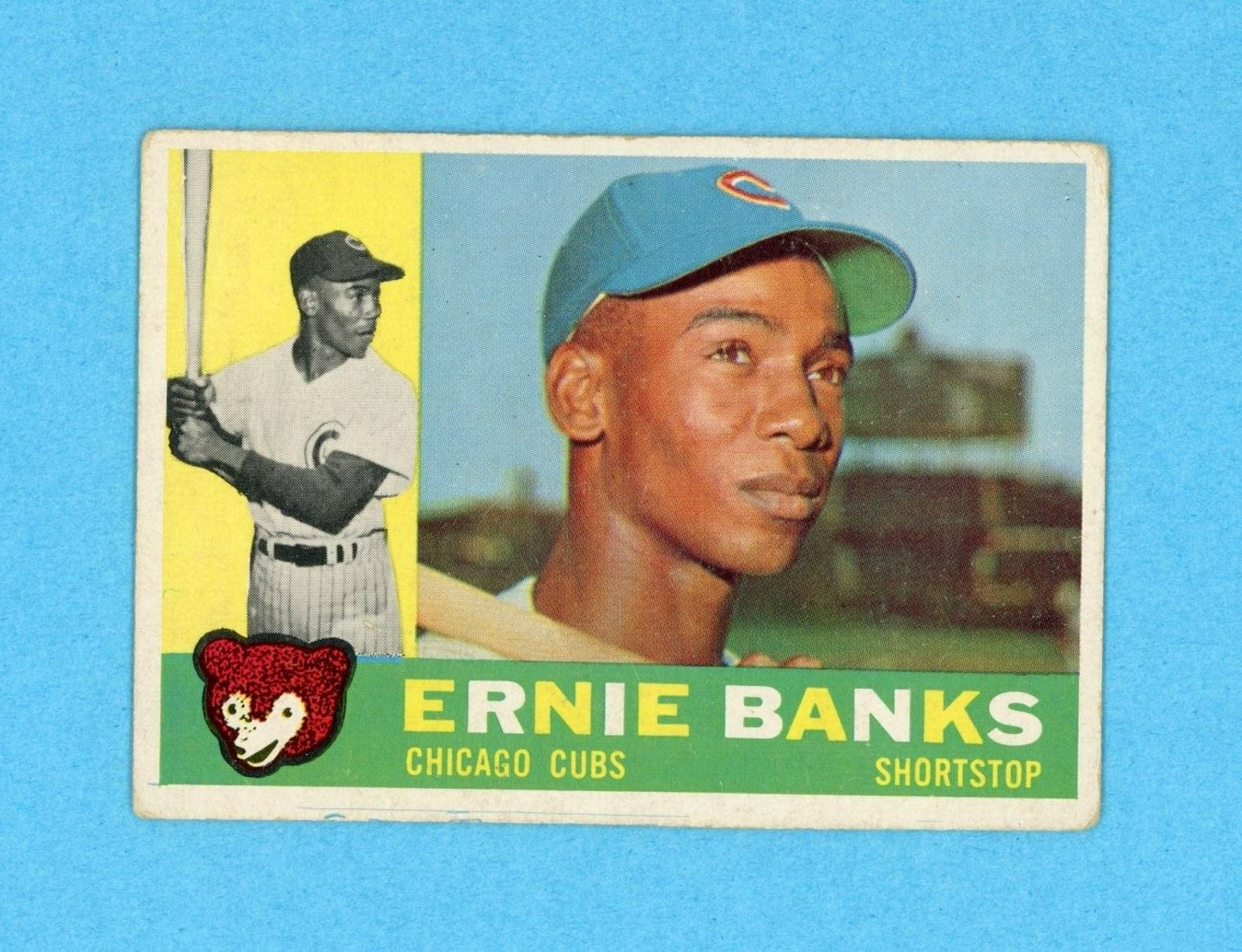 1960 Topps #10 Ernie Banks Chicago Cubs Baseball Card VG