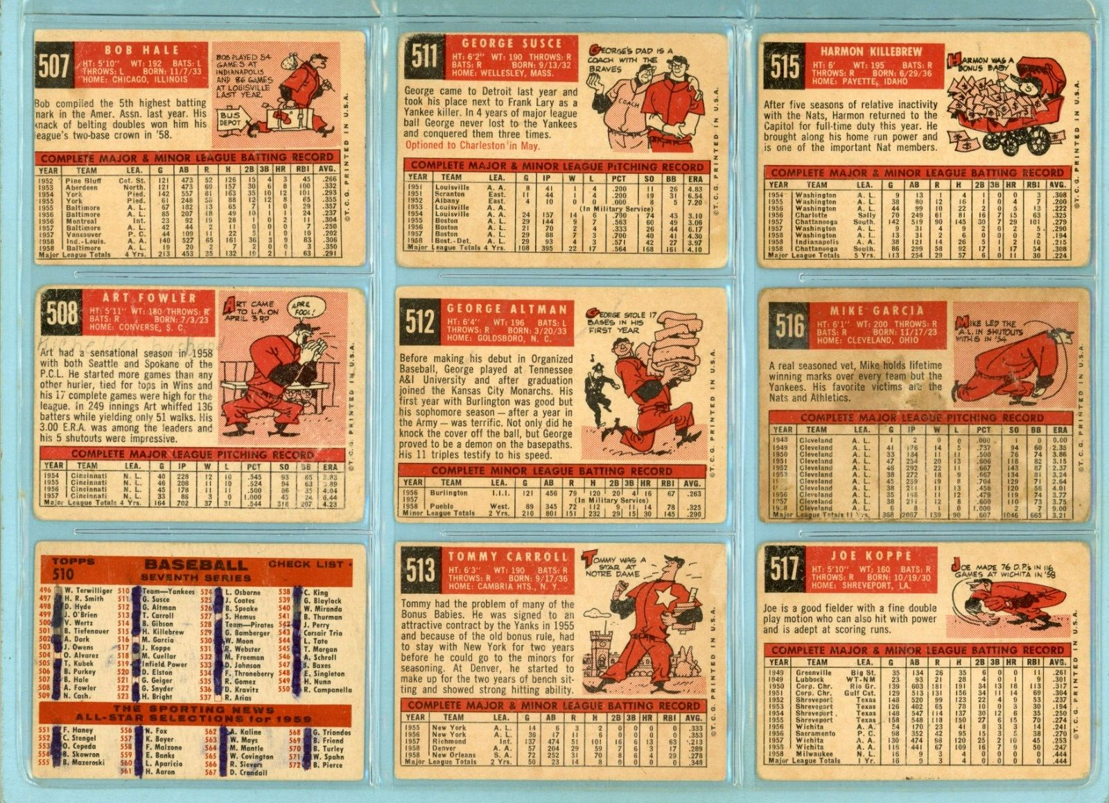 1959 Topps Starter Set Lot of 56 Different High Number Baseball Cards Low Grade
