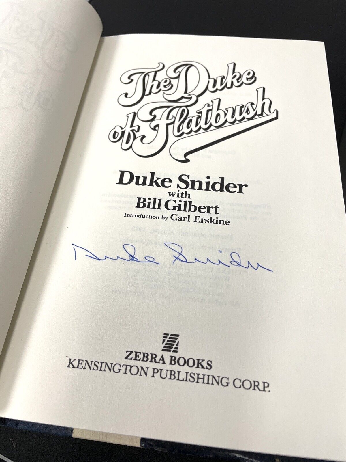 Duke Snider Signed Book • The Duke of Flatbush • Auto with B&E Hologram