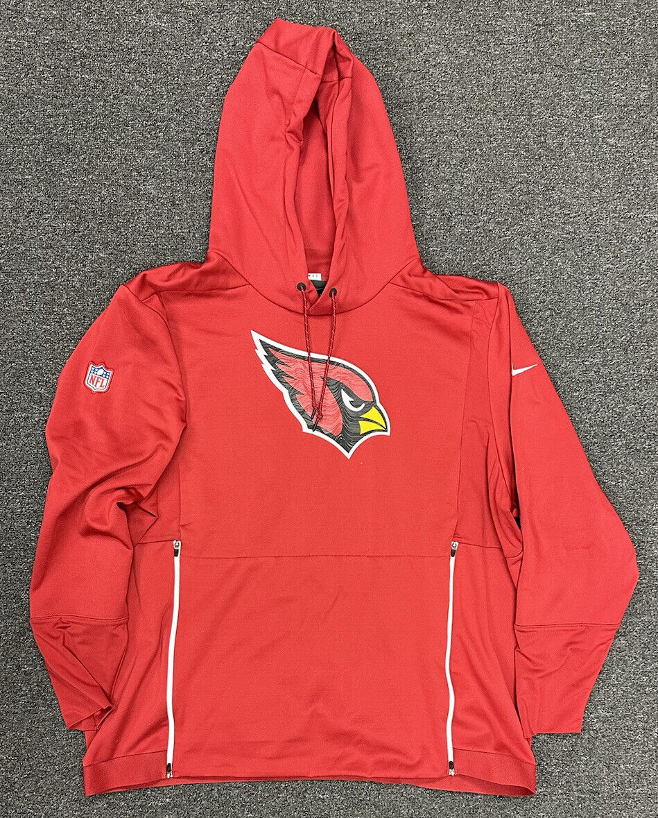 Larry Fitzgerald Arizona Cardinals HOF GAME USED Red Nike Hooded Sweatshirt #11