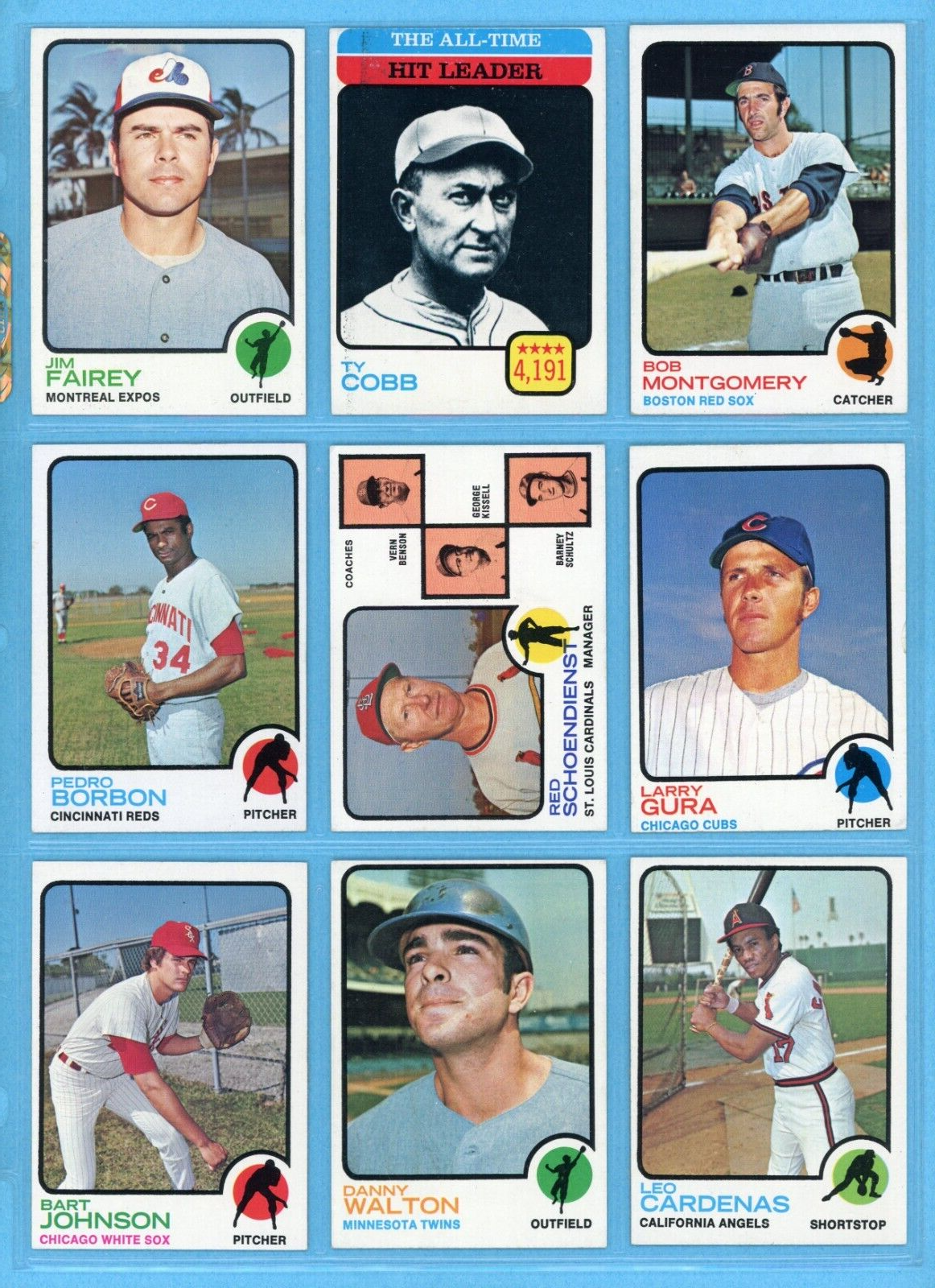 1973 Topps Lot of 41 Different Baseball Cards Ex/Mt - NM fts, mks on bks