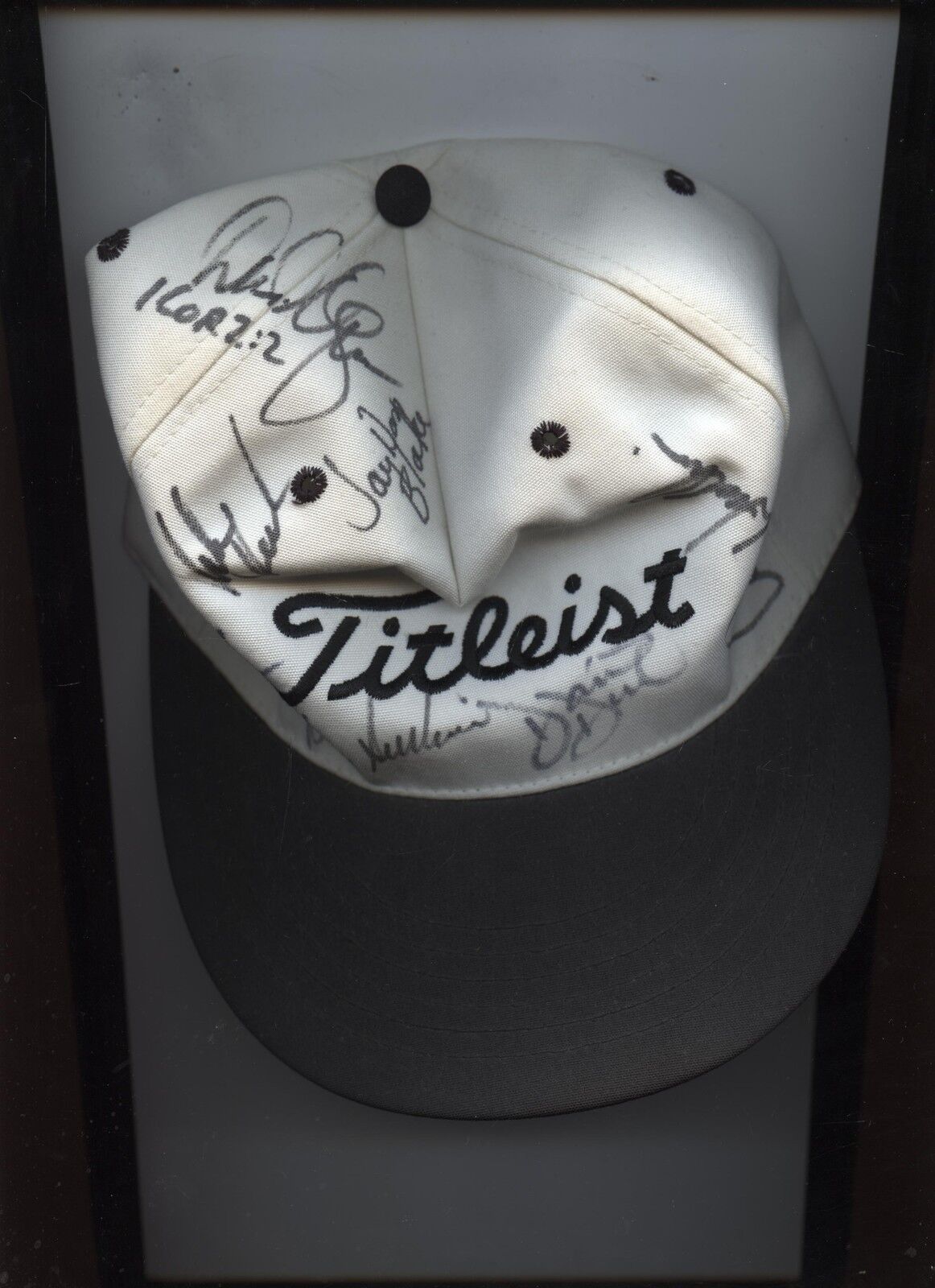 Titleist PGA Golfers Autographed Cap 8 Signatures PSA/DNA LOA