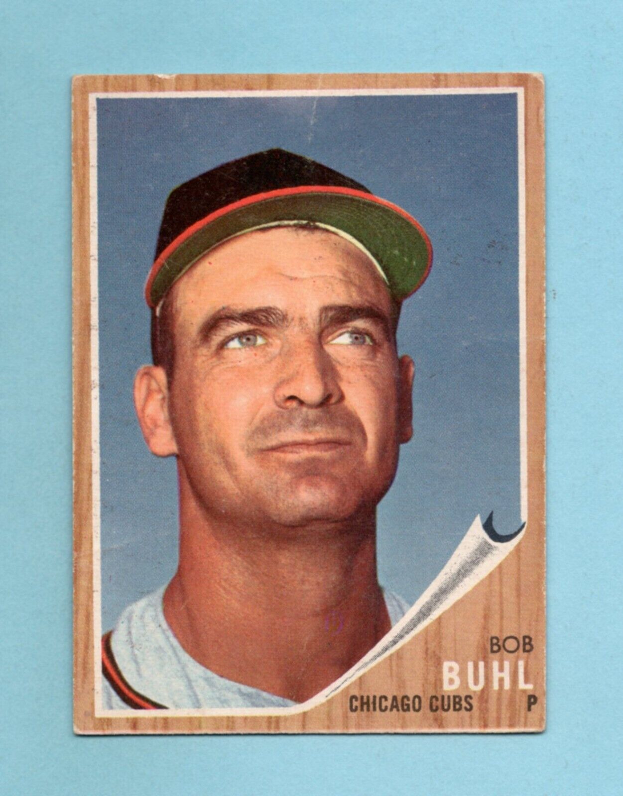 1962 Topps #458 Bob Buhl Chicago Cubs No Emblem Varia Baseball Card Low Grade