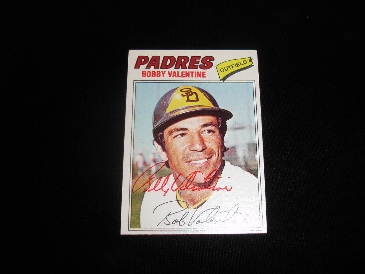 1977 Topps Bobby Valentine San Diego Padres Autographed Baseball Card-#629