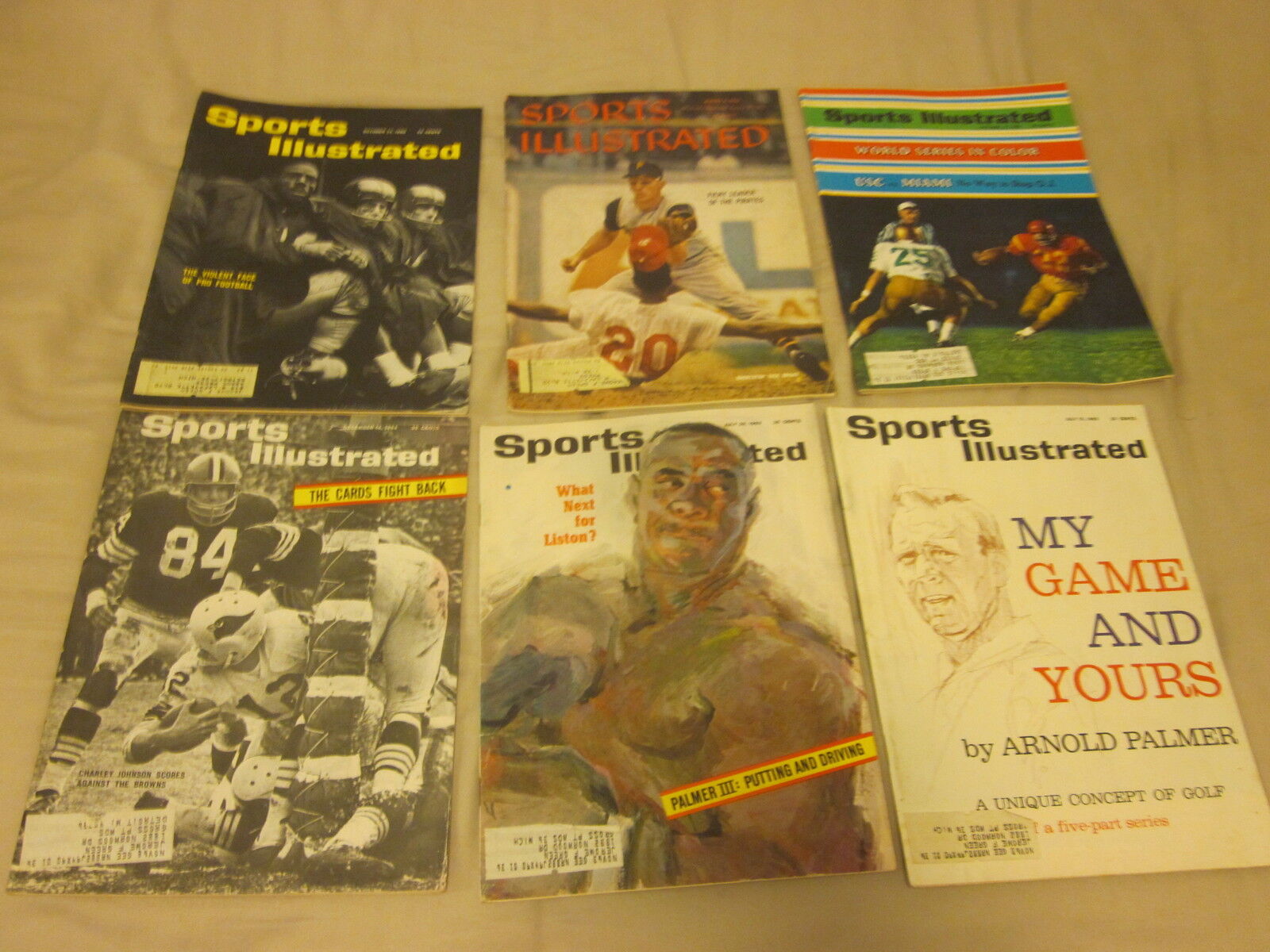 1964 Sports Illustrated Magazines 6 Different EX/EX+