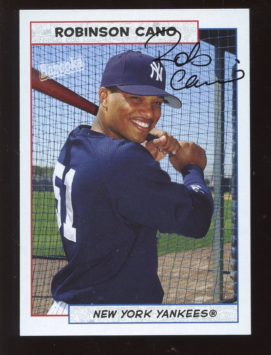 2005 Topps Bazooka Baseball Card Robinson Cano Autographed Hologram