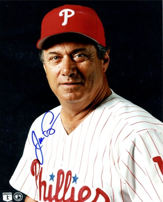 Jim Fregosi Phillies 8X10 Color Photo Auto B&E Hologram